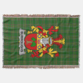 Irish Burroughs Coat of Arms Family Crest Ireland Deken (Voorkant)