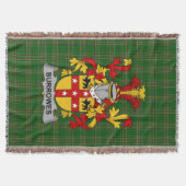 Irish Burrowes Coat of Arms Family Crest Ireland Deken (Voorkant)