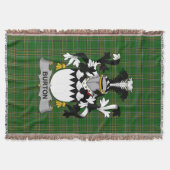 Irish Burton Coat of Arms Family Crest Ireland Deken (Voorkant)