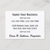 Irish Business VIP - SRF Visitekaartje (Achterkant)