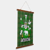 Irish Butcher Coat of Arms Family Crest Hangend Wandkleed (Gebogen)
