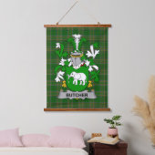 Irish Butcher Coat of Arms Family Crest Hangend Wandkleed (Slaapkamer)