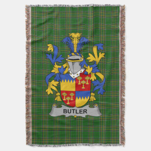 Irish Butler Coat of Arms Family Crest Ierland Deken
