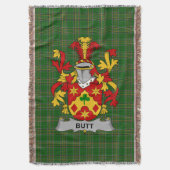 Irish Butt Coat of Arms Family Crest Ierland Deken (Voorkant Verticaal)