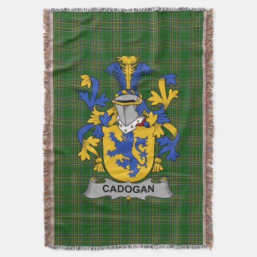 Irish Cadogan Coat of Arms Family Crest Ireland Deken (Voorkant Verticaal)