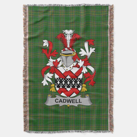 Irish Cadwell of Caddell familiewapen Deken (Voorkant Verticaal)