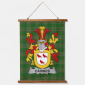Irish Cairnes Coat of Arms Family Crest Hangend Wandkleed (Voorkant)