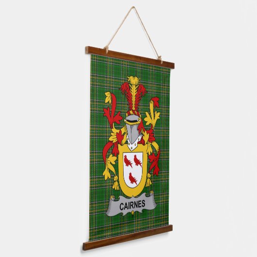 Irish Cairnes Coat of Arms Family Crest Hangend Wandkleed (Gebogen)