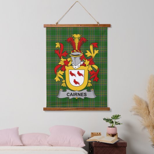 Irish Cairnes Coat of Arms Family Crest Hangend Wandkleed (Slaapkamer)