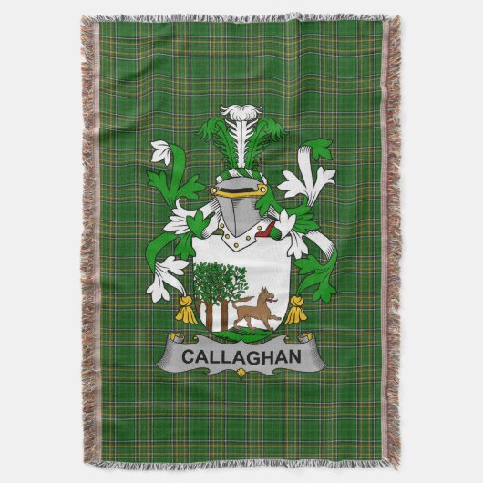 Irish Callaghan of O_Callaghan Wapenfamilie Deken (Voorkant Verticaal)