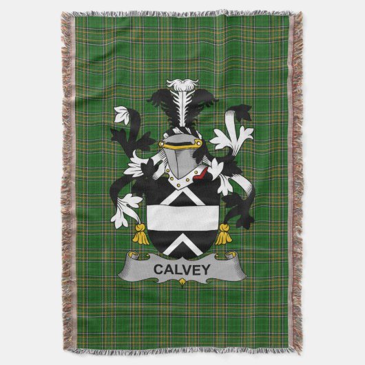 Irish Calvey of McElwee wapenschild Family Crest Deken (Voorkant Verticaal)