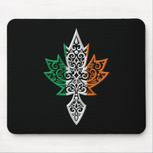 Irish Canadian Maple Leaf - zwart Muismat