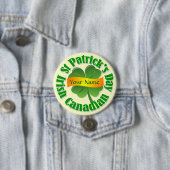 Irish Canadian St Patrick's Ronde Button 7,6 Cm (In situ)