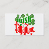 Irish Canadian Visitekaartje (Achterkant)