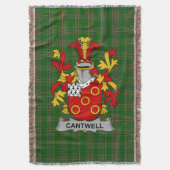 Irish Cantwell Coat of Arms Family Crest Ireland Deken (Voorkant Verticaal)