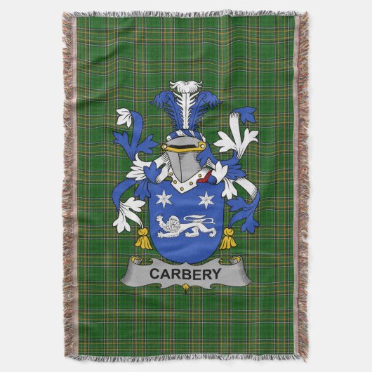 Irish Carbery Coat of Arms Family Crest Ireland Deken (Voorkant Verticaal)