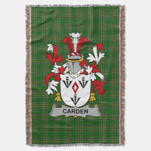 Irish Carden Coat of Arms Family Crest Ireland Deken