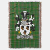 Irish Cardiffe wapenschild Family Crest Ireland Deken (Voorkant Verticaal)