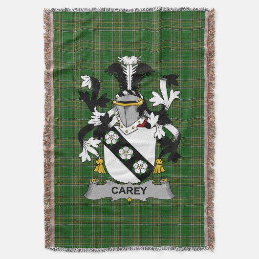 Irish Carey of Cary Wapen Familie Crest Ire Deken (Voorkant Verticaal)