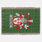 Irish Carkham Coat of Arms Family Crest Ireland Deken (Voorkant)
