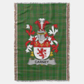 Irish Carney Coat of Arms Family Crest Ireland Deken (Voorkant Verticaal)
