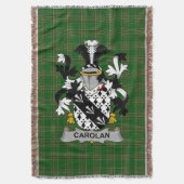 Irish Carolan Coat of Arms Family Crest Ireland Deken (Voorkant Verticaal)