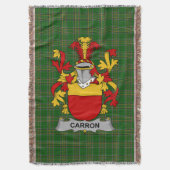 Irish Carron Coat of Arms Family Crest Ireland Deken (Voorkant Verticaal)