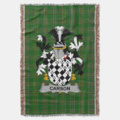 Irish Carson Coat of Arms Family Crest Ireland Deken (Voorkant Verticaal)