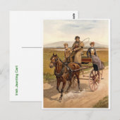 Irish Cart en Horse Briefkaart (Voorkant / Achterkant)