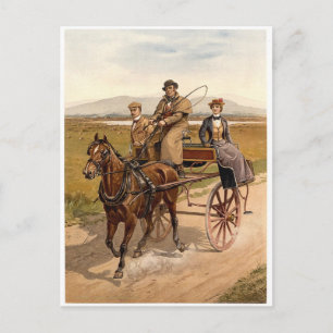 Irish Cart en Horse Briefkaart