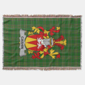 Irish Cashin of McCashine Coat of Arms Family Care Deken (Voorkant)