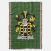 Irish Castell Wapen van de familie Crest Ierland Deken (Voorkant Verticaal)