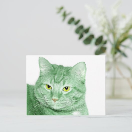 Irish Cat Briefkaart (Staand voorkant)