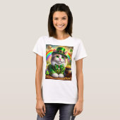 Irish Cat Leprechaun Cat Lover T-shirt (Voorkant volledig)