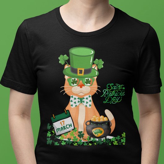 Irish Cat St. Patrick's Day T-shirt