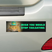 Irish Cat Wenst geen kleermakers meer Bumpersticker (Op auto)