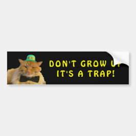 Irish Cat zegt dat je niet meer meme Bumpersticker