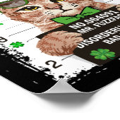 Irish Catnip St Patrick's Day Shamrock Cat Poster (Hoek)