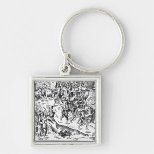 Irish Cattle Raid on a English Plantation Sleutelhanger