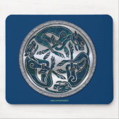 Irish Celtic 3-Dog Symbol Mousepad Muismat (Voorkant)