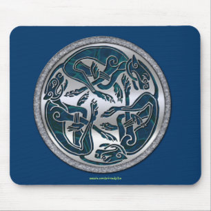 Irish Celtic 3-Dog Symbol Mousepad Muismat