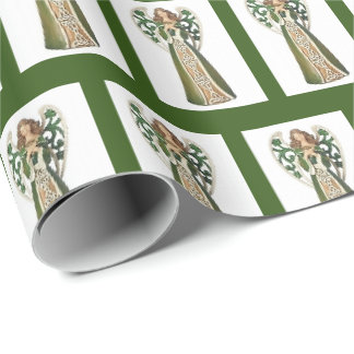Irish Celtic Angel 30x6"-omslagpapier Cadeaupapier