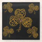IRISH CELTIC ART GLAZEN ONDERZETTER (Voorkant)