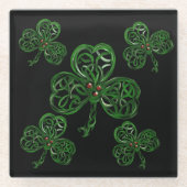 IRISH CELTIC ART GLAZEN ONDERZETTER (Voorkant)