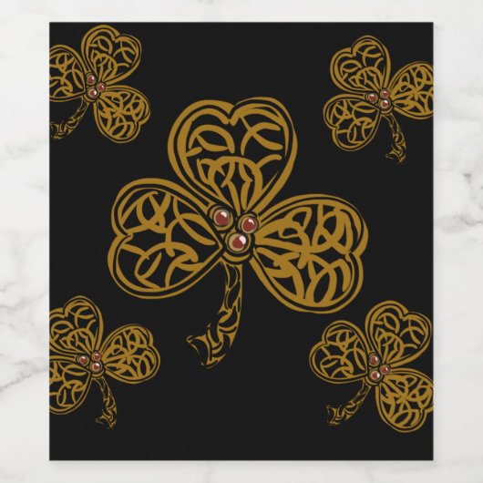 IRISH CELTIC ART WIJN ETIKET (Enkel label)