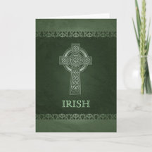 Irish Celtic Cross Blessing Wenskaart