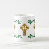 Irish Celtic Cross en shamrocks mok (Center)