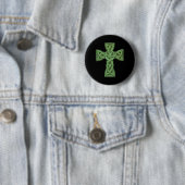 Irish Celtic Cross Knot Christelijk Holy Trinity S Ronde Button 5,7 Cm (In situ)