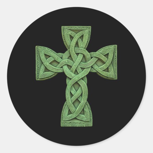 Irish Celtic Cross Knot Christelijk Holy Trinity S Ronde Sticker (Voorkant)