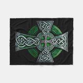 Irish Celtic Cross Knot Christian Holy Trinity Sco Fleece Deken (Voorkant (Horizontaal))